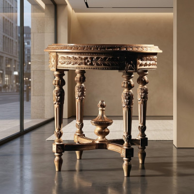 Table basse Table d'appoint Table basse en bois Royal Baroque Meubles de salon