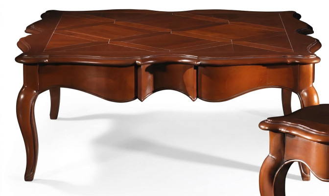 Table d'appoint xxl en bois massif Table 112x112 cm Mobilier Italien Mobilier Tables