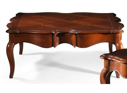 Table d'appoint xxl en bois massif Table 112x112 cm Mobilier Italien Mobilier Tables