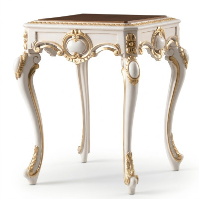 Table baroque Table d'appoint Table en bois Meuble italien Tables d'appoint Rococo