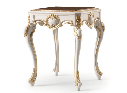 Table baroque Table d'appoint Table en bois Meuble italien Tables d'appoint Rococo