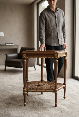 Table basse Table d'appoint Table baroque rococo Table en bois massif Meubles Tables Italie nouveau