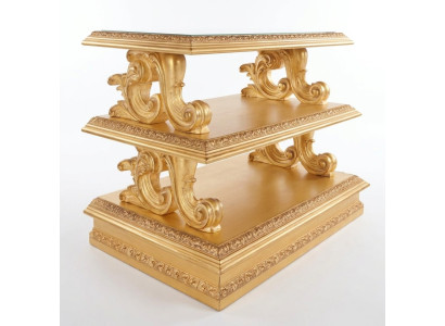 Table d'appoint en bois massif Baroque Rococo Table basse Tables d'appoint Meubles classiques