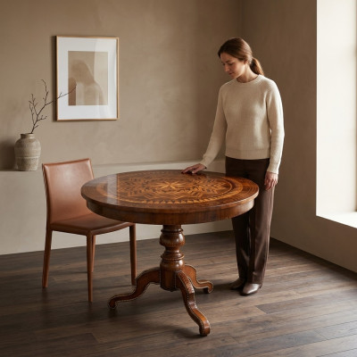Table à manger Table ronde Salle à manger Salon Suite Bois Design Tables Rondes nouvelles