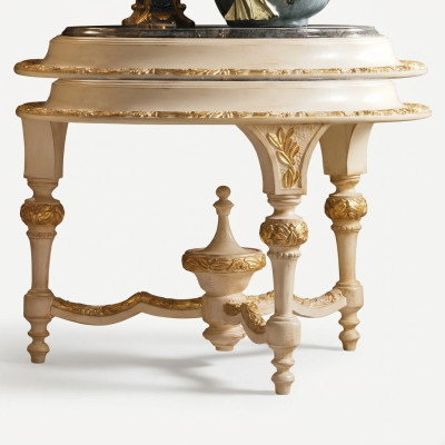 Table en bois Table d'appoint vintage en bois véritable Matériau Salon Klasika en bois
