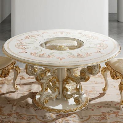 Table à manger Mobilier de design Ameublement Tables Table en bois massif Neuve De luxe Italienne