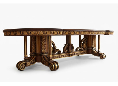 Tisch Esstisch Esszimmer Blatt Gold Wohnzimmer Holz Klassisch r Tisch Italien Möbel