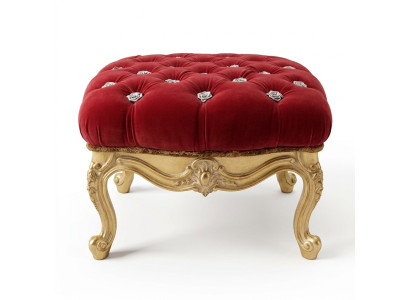 Repose-pieds Tabouret de salon Meuble Chaise Tabouret Mobilier italien Velours neuf