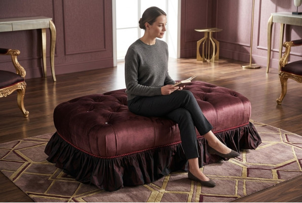 Pouf Repose-pieds Tabouret rond Tabouret rembourré Tabouret Tabouret de salle de bain Tabouret Ottoman