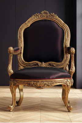 Chaise Trône Baroque Rococo Textile 1 Place Canapé Rembourrage Fauteuil Meubles Italiens