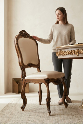 Salle à manger Chaise Mobilier Baroque Rococo Table à manger Chaises Mobilier italien Neuf