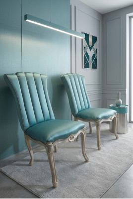 Chaise de salle à manger Luxe Salon Mobilier Italien Fauteuil Baroque Rococo neuf