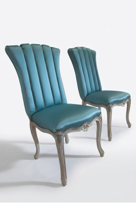 Chaise de salle à manger Luxe Salon Mobilier Italien Fauteuil Baroque Rococo neuf
