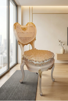 Chaise de salle à manger 1 place Fauteuil en bois de luxe de classe baroque rococo Design de mobilier neuf