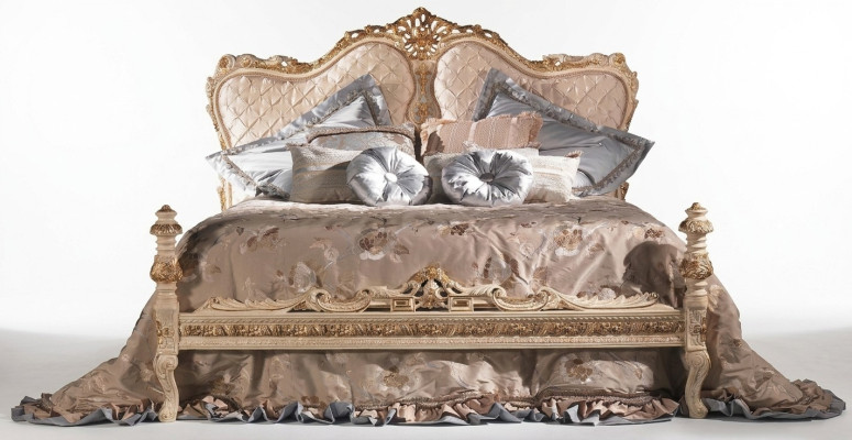 Lit Chesterfield de luxe Double Meubles italiens Mobilier Boiserie Lits