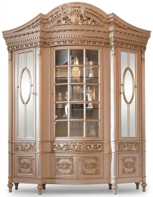 Vitrines Armoire en verre Bois massif Buffet Bahut Vitrine Salon Meubles Bois massif