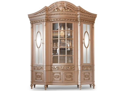 Vitrines Armoire en verre Bois massif Buffet Bahut Vitrine Salon Meubles Bois massif