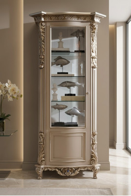 Meubles Vitrines en bois massif Armoire vitrée Buffet En bois massif Vitrine Salon