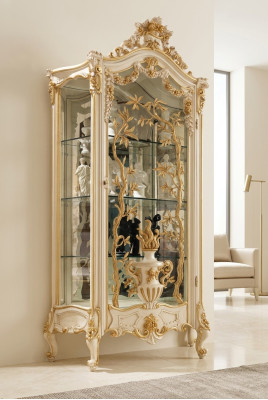 Meubles Vitrines en bois massif Armoire en verre Buffet en bois massif Vitrine Salon