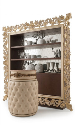 Vitrine Armoire Étagère Salon Bibliothèque Bois Armoire de bureau Armoires Italie