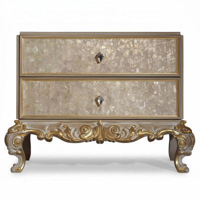 Tables de chevet, lits groupés, meubles en bois, des matériaux appropriés pour le salon, classique