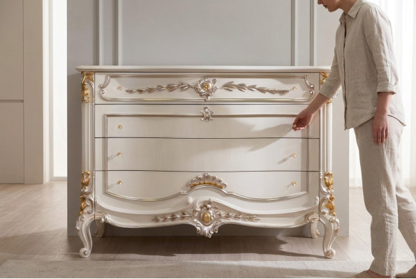 Commode Salle de séjour Commodes Tiroirs Bois Buffet Armoire Armoires Massif