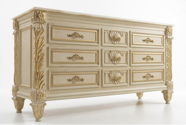 Commode Salon Commodes Tiroirs Bois Buffet Armoire Armoires Massif