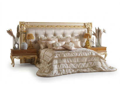 Lit Chesterfield Lit double Lits de luxe Affiche Bois Meubles italiens neufs