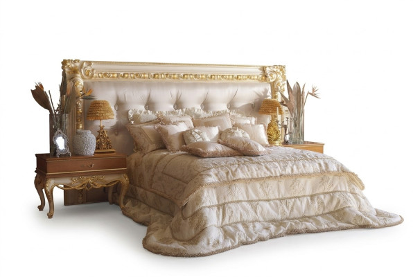 Lit Chesterfield Lits doubles de luxe Mobilier italien Agencements Boiserie