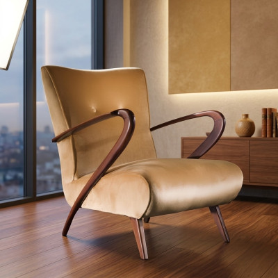 Salon Chaise Salle d'étude Bois Luxe Meubles Designer Chaises en bois Détente Nouveau