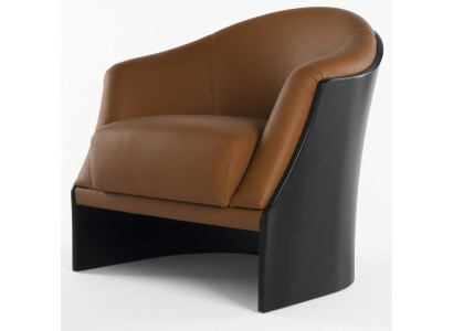 Fauteuil Salon Chaise Bois Salle à manger Fauteuils Siège unique Cuir Italie neuf