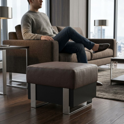 Tabouret Siège Repose-pieds Tabouret Pouf Salon Design Pufa Cube Italie