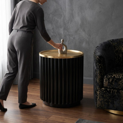 Table basse Table d'appoint Table Canapé Tables en acier inoxydable Rond Mobilier italien neuf