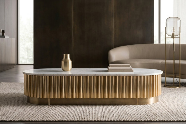 Table basse design Table de salon Tables Mobilier de luxe Table de chevet Marbre Métal