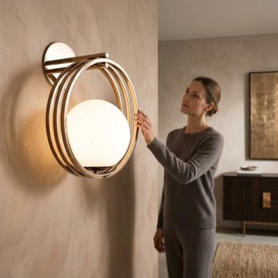 Applique murale Lamp Fixtures Lampes Luminaire Italien Ameublement en acier inoxydable neuf