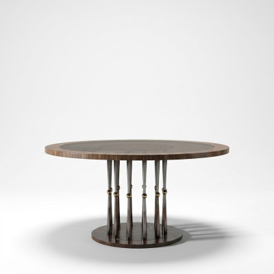 Table ronde de luxe Table en bois Table de salle à manger italienne Tables de salle à manger