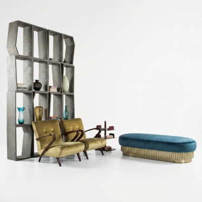 Fauteuil Salon Canapé Sofa Siège unique Tapisserie Meubles italiens Velours Design