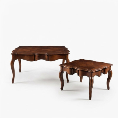 Table basse Salon Mobilier Tables basses Table Doubles tables Baroque Rococo Bois