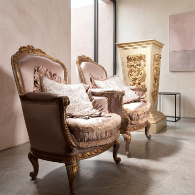 Fauteuil Inclinable Fauteuil de Lecture Fauteuil à oreilles Canapé de Luxe Tapisserie Meubles Italiens