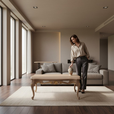 Table basse Salon Design Table Italienne Bois Salle à manger Mobilier Tables neuves