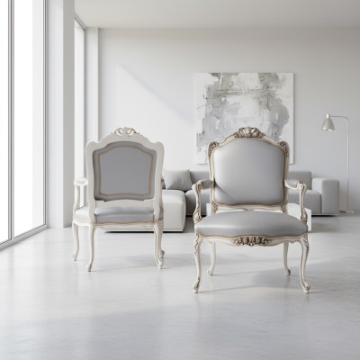 Conception de chaise Bois massif Accoudoirs Fauteuil de luxe Salle à manger Salon Mobilier de bureau