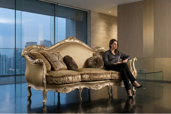 Canapé 3 places Salon Canapé Mobilier Bois Sénateur Meubles Rembourrés Sofa Meubles Chaise