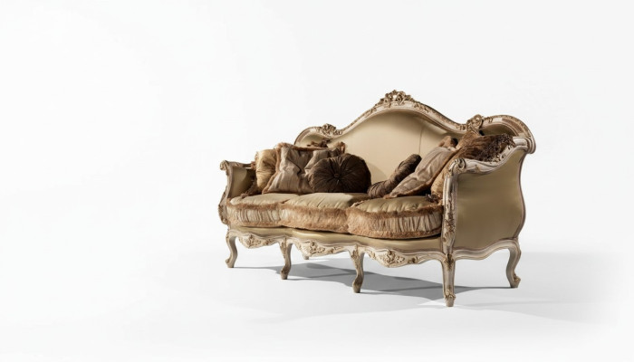 Canapé 3 places Salon Canapé Mobilier Bois Sénateur Meubles Rembourrés Sofa Meubles Chaise
