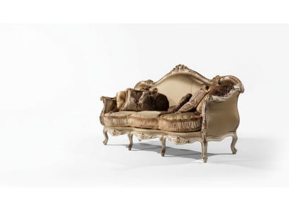 Canapé 3 places Salon Canapé Mobilier Bois Sénateur Meubles Rembourrés Sofa Meubles Chaise