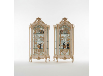 Vitrines Armoire en verre Armoires Étagère en bois Vitrine Design moderne Salon neuf