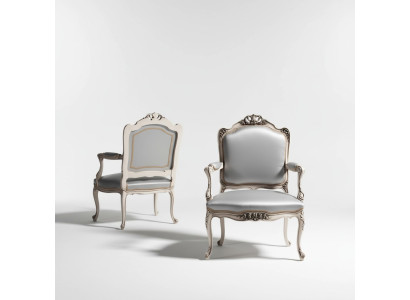 Fauteuil classique à accoudoirs Baroque Rococo Fauteuil italien en bois à une place nouveau