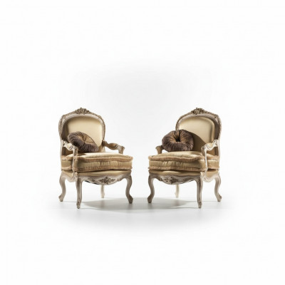 Fauteuil Bibliothèque Fauteuil de lecture Fauteuil à oreilles Canapé Tapisserie Meubles italiens de luxe