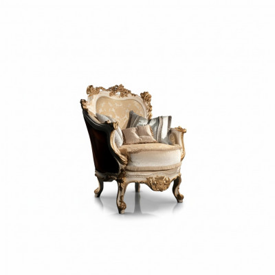 Fauteuil Bibliothèque Fauteuil de lecture Fauteuil à oreilles Canapé Tapisserie Meubles Italiens de Luxe