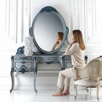 Console Commode Table murale Console classique Consoles Table console avec Miroir Luxe