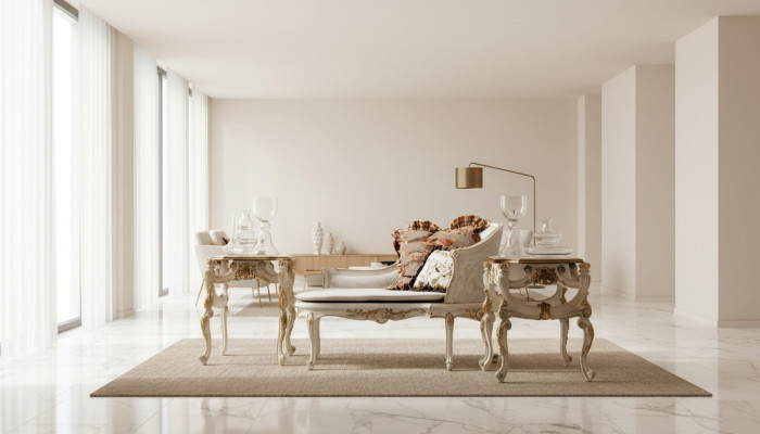 Table d'appoint Table Table Basse Table de salon Bois Royal Côté Baroque Tables